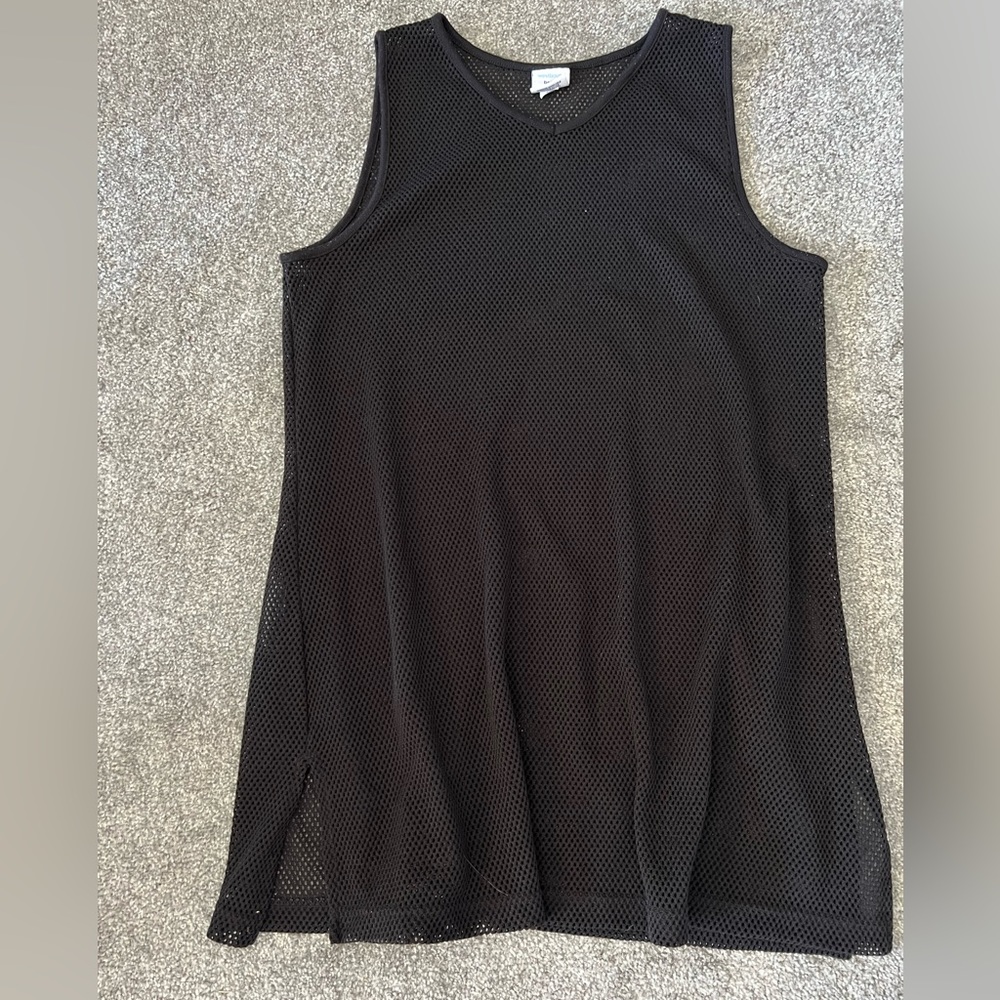Westbound beach swimsuit coverup womens large black‎ mesh beach swim resortwear